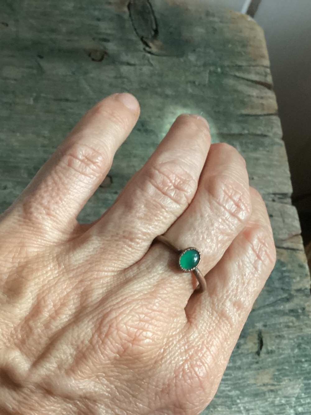 NEW Hawkhouse RING emerald copper handmade - Picture 2 of 2